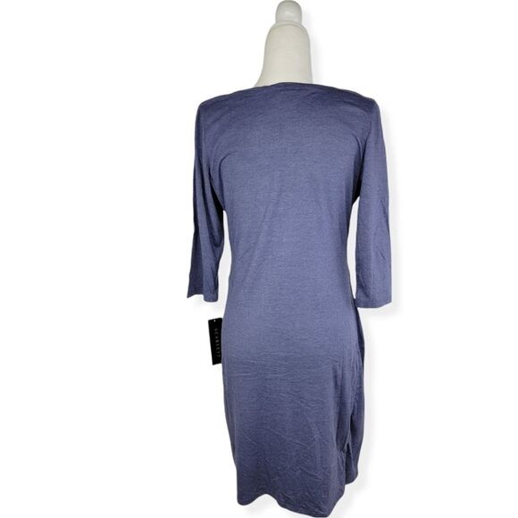 Scarlett Blue V-Neck casual dress ruched side Size Large NWT - Picture 2 of 3